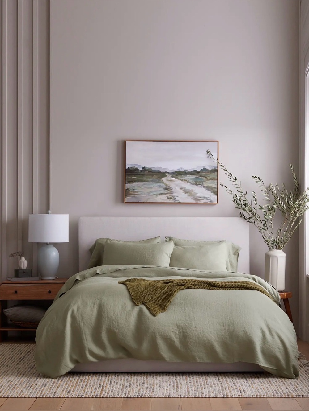 NWOT Quince Willowleaf Linen Standard Sham Set
